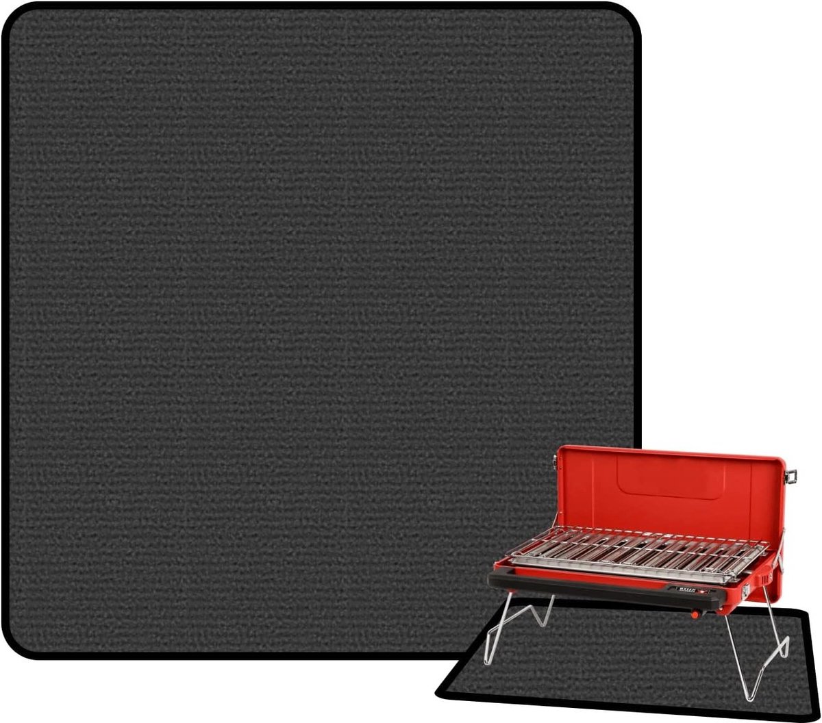 Veilige Grillmat voor Onder de Vuurkorf - Vuurvaste Bescherming voor Terras en Tuin, Ideaal voor BBQ en Buitengebruik, 45x37 cm