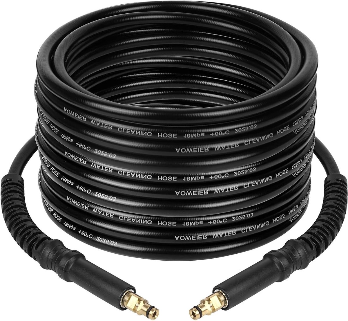 Hogedruk Slang - Reinigingspijp - Terras Reinigen - Anti-twist Flexibel - 5 Meter - Zwart