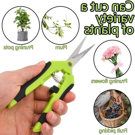 Stainless Steel Professional Pruning Shears for Garden and Bonsai - Trimming, Harvesting, and Plant Shears van Merkloos	 — afbeelding 5