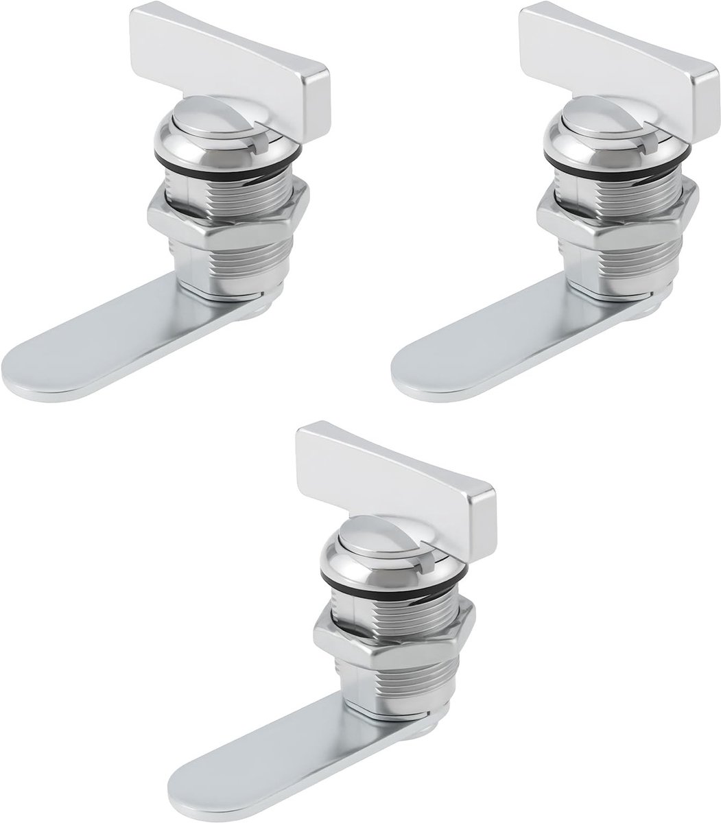 ZEYNOMAX- Camlock 90 Graden Rotatie - Meubelslot - Kast Slot - Kastsysteem - Gereedschapskist - Geschikt voor M19 Montagegaten - Afmetingen 37,5x21,5x22mm - Kastslot