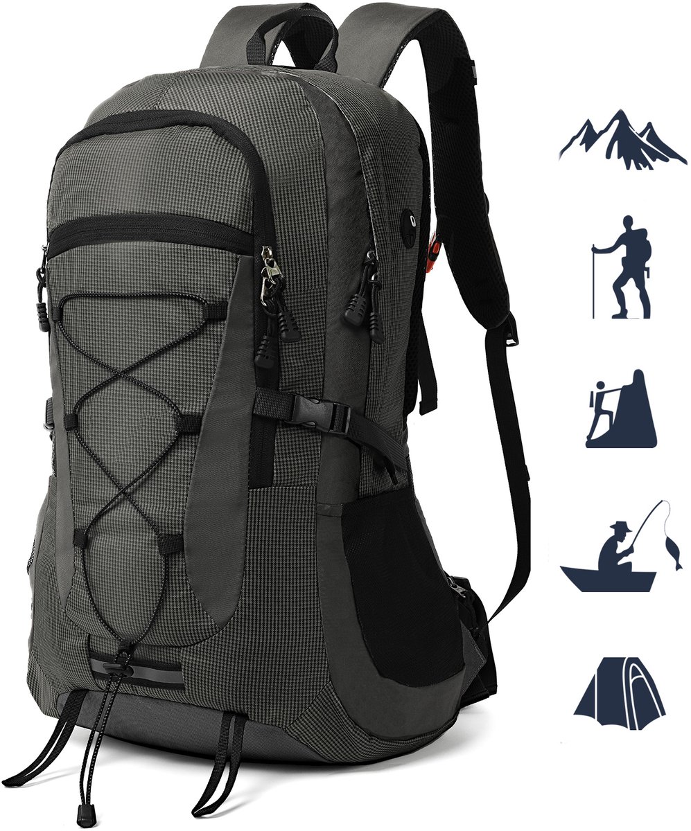 TANTOMI Wandelrugzak 45L - voor Heren en Dames - Waterdichte - met Ademend mesh rugpaneel - voor Wandelen Trekking Klimmen en Reizen - Trekking Rugzak - Outdoor Rugzak