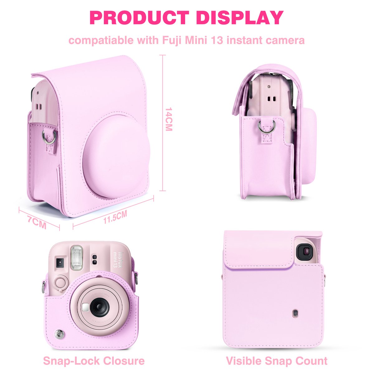 Fujifilm RHYTHMFLAME Instax Mini 13 Accessoireset - Pastelroze thumbnail 6