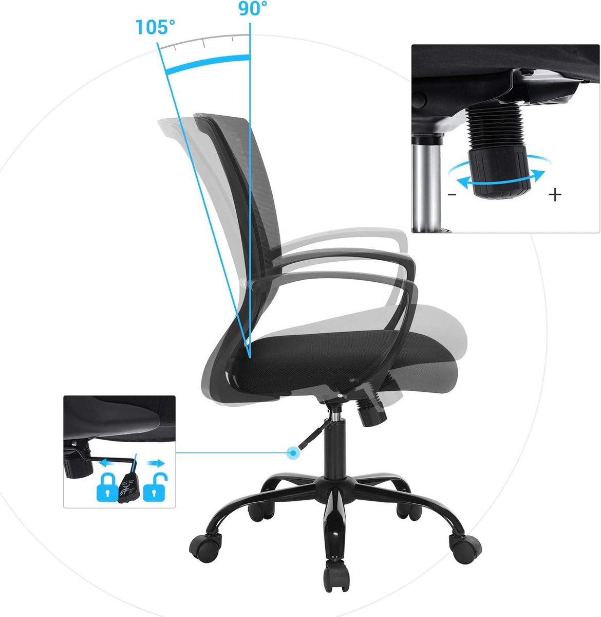 Songmics - Ergonomisch Bureaustoel thumbnail 4