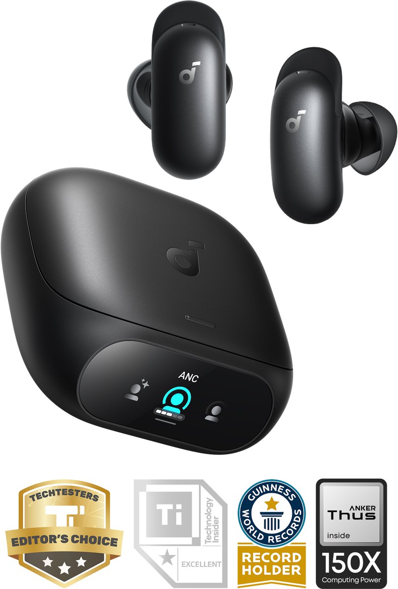 soundcore Liberty 5 Pro by Anker - Anker Thus Al Chip - Kristalheldere Gesprekken - Noise Cancelling Oordopjes - Draadloze Oordopjes - ANC Met 6 - 5 U/28 U:Speeltijd - Snelladen - Draadloos Opladen