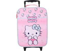 Hello Kitty Made To Roll Trolley Koffer - Handbagage Kind - Softcase - 14 Liter - 47 x 31 x 14 cm - Roze