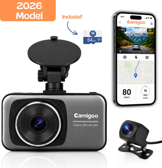 Camigoo D1 Pro – dual dashcam – 4K – wifi en GPS