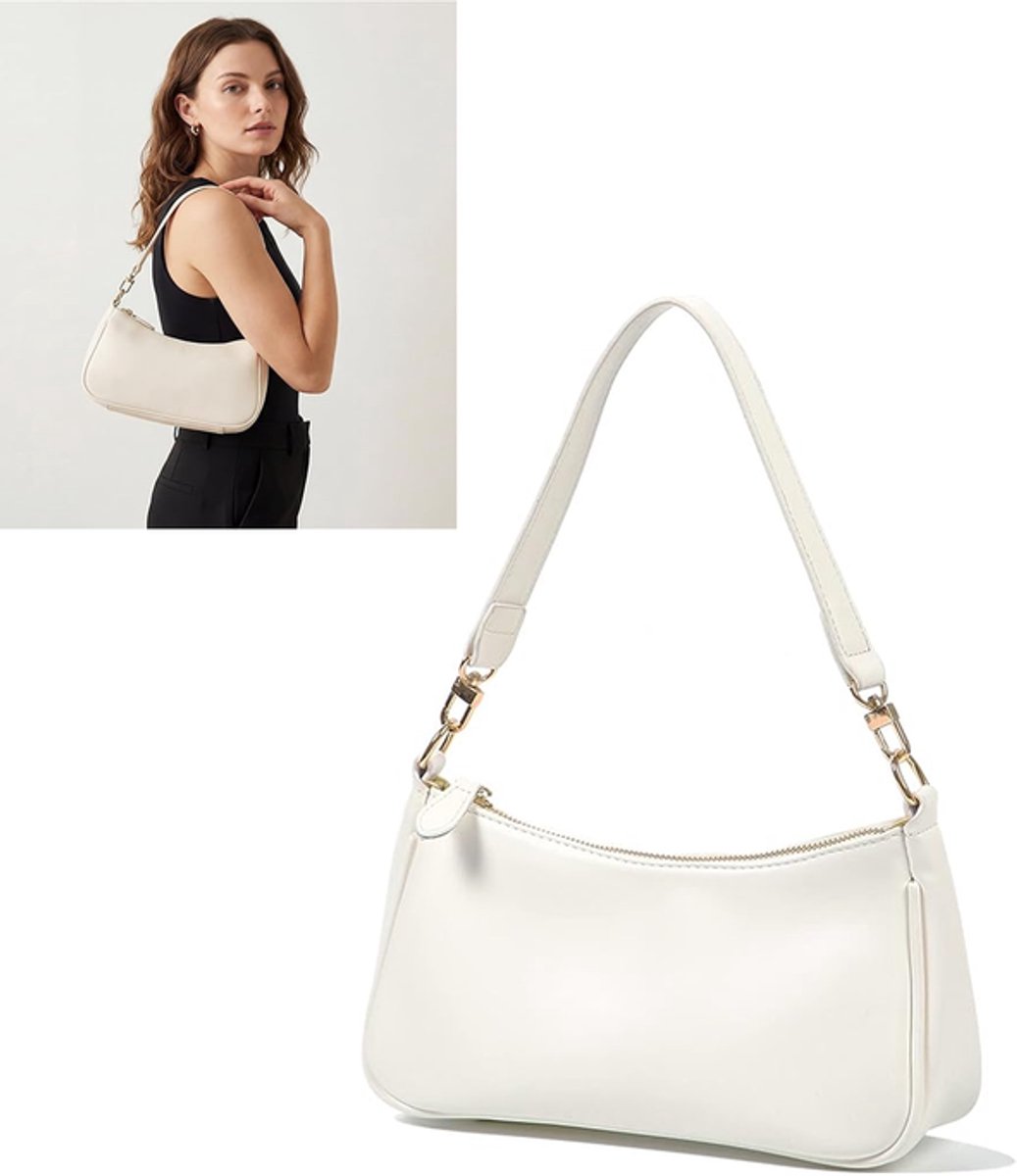 KZQ Handtas rugtas clutch tote met 2 afneembare banden ritssluiting crossbody schoudertas voor vrouwen