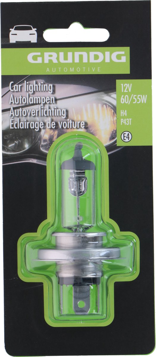 Grundig Car Light H4 P43t Halogeenlamp - Autolamp Gemaakt van Glas - Universeel Toepasbaar voor Diverse Voertuigen - 12V 60/55W - Kleur Transparant - Inclusief 2 Jaar Fabrieksgarantie – foto 2