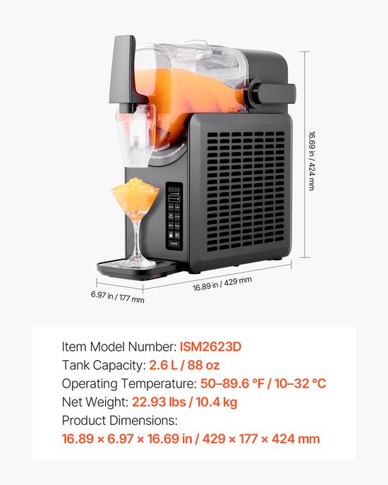 Jently slush machine - slush puppy maker - ijsmachine - 5 vooraf ingestelde programma's - 2.6L - geen ijs nodig — afbeelding 3