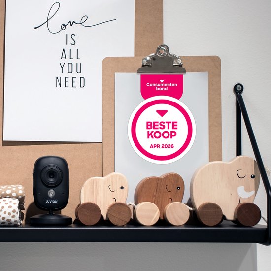 LUVION® Platinum 3+ Black - Babyfoon met Camera - Uitbreidbaar tot 2 Baby Camera's - Premium Baby Monitor