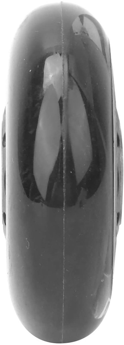 Dailygoods- Zwenkwiel 3 Inch - PU Wiel - 608ZZ Lager - Zwart Transparant - Stil en Schokbestendig - Maximale Belasting 40 kg