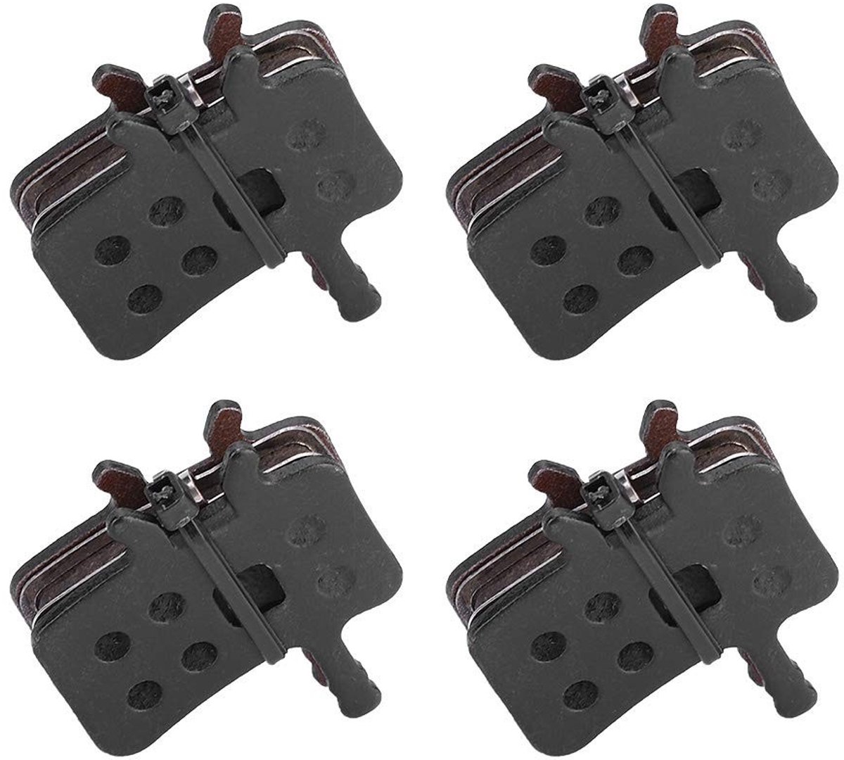 Dailygoods- Schijfremblokken - 4 Paar Hars/Semi Metalen - Lichtgewicht/Duurzaam - Laag Geluidsniveau - Krachtige Remprestaties - Geschikt voor Normale Rit - Remblokken