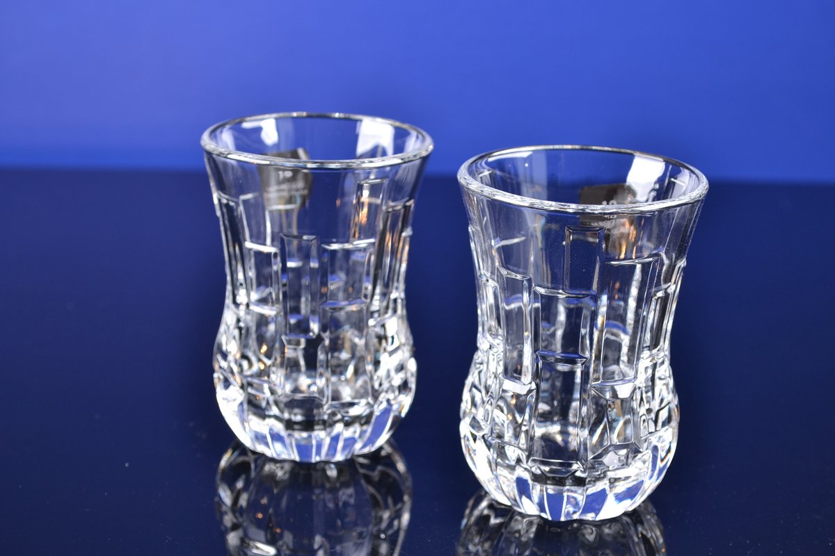 Luxe Kristallen Theeglazen – Set van 2 – 14 cl