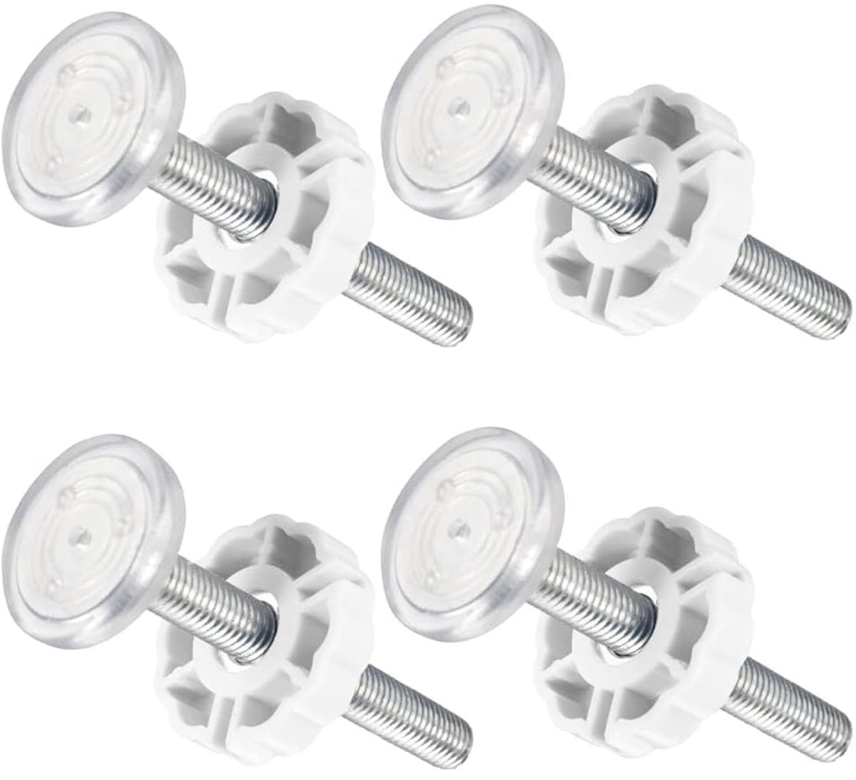 JHUBERS- Baby Gate schroefdraad spindel - 4 stuks - 10mm diameter - 105mm lengte - 0-100mm verstelbaar - massief metaal - Veiligheidshekje