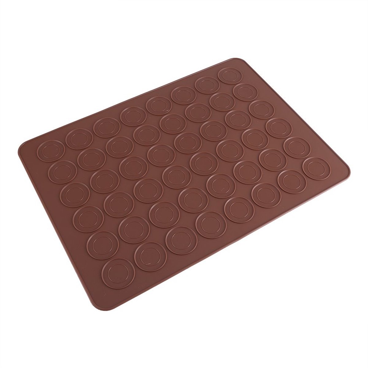 JHUBERS- Macaron Bakmat 48 Gaten - Siliconen Mat - Antiaanbaklaag - 39 x 28,5 cm - Voor Perfecte Macarons - Geschikt tot 230 °C