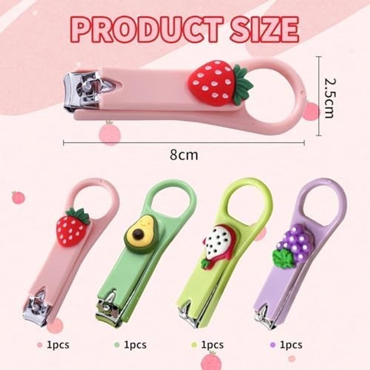 Dailygoods- Nagelknipper Set 4 Stuks - Nagelknipper Baby - Nagelriem Knipper - Nagelknipper Hond - Nagelknipper Elektrisch - Kunststof/Roestvrij Staal - Baby Nagelset thumbnail 3