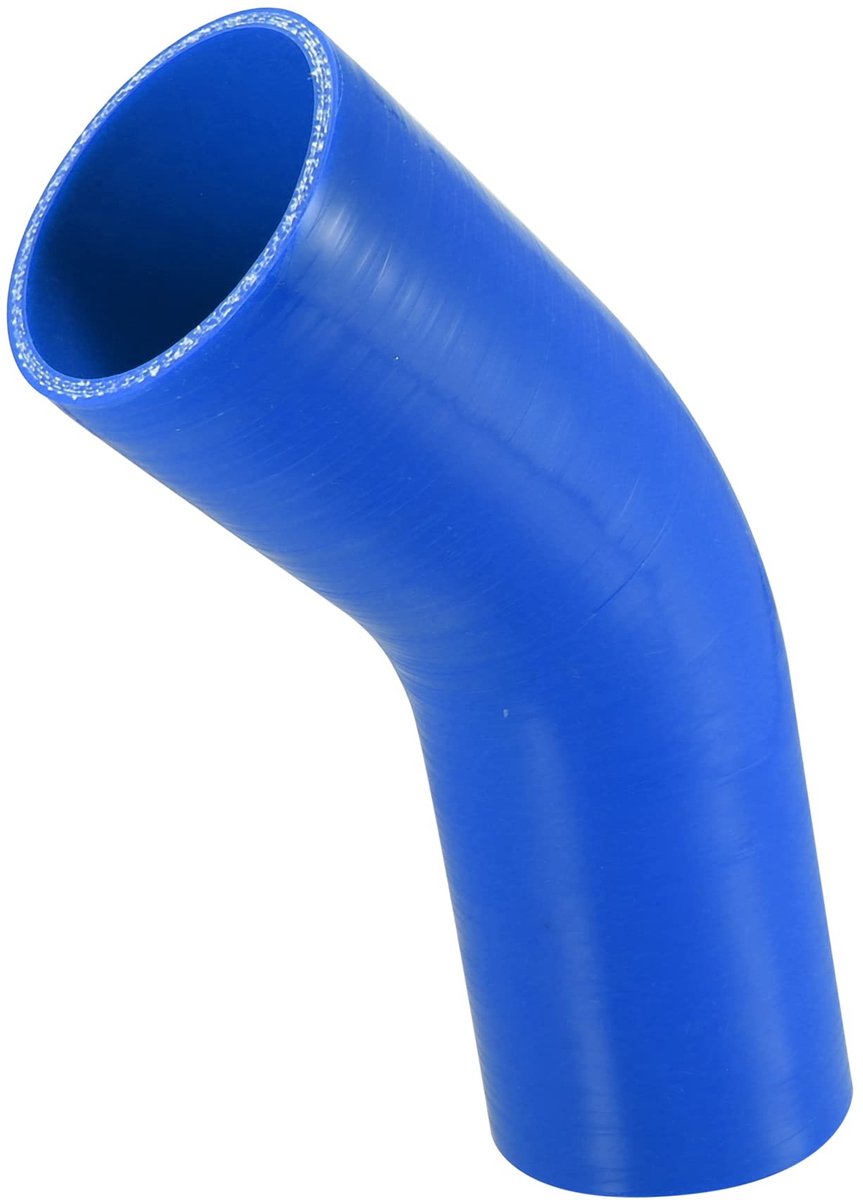 Dailygoods- Verloopstuk 70 mm - 2.75" ID - 45° Silicone - Auto - Buis Splitter - Blauw - Buisconnector