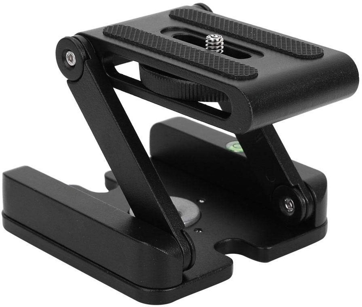 Dailygoods- Statief Z-vorm Tilt Hoofd - Aluminiumlegering - Opvouwbaar - 3KG Max Belasting - 180° Kanteling - 360° Panhoek Aanpassing - Camera Statief