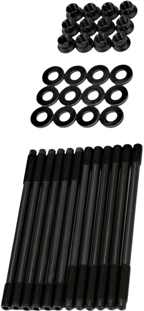 Dailygoods- Cilinderkop Bouten Set - Geschikt voor Sub-aru Impreza WRX/EJ205/EJ255/EJ257 - 12 Stuks - Inclusief Moeren/Washer - Nieuwe Staat - Motorboutset