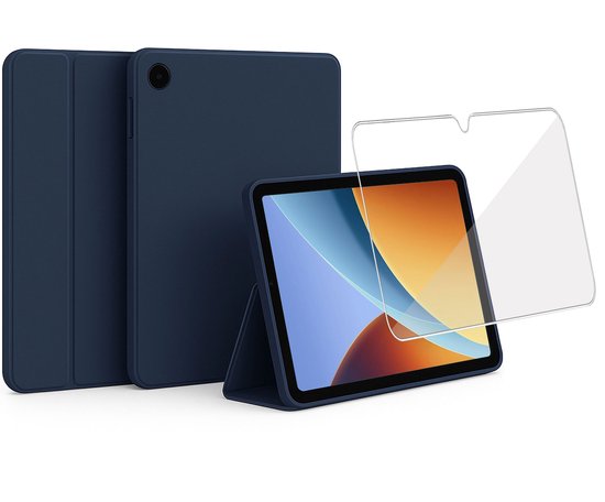 ChiGuard Hoesje & Screenprotector geschikt voor Xiaomi Redmi Pad 2 9.7 Hoesje – Gehard Glas - Shock Proof Hoesje – Smart Cover - Blauw