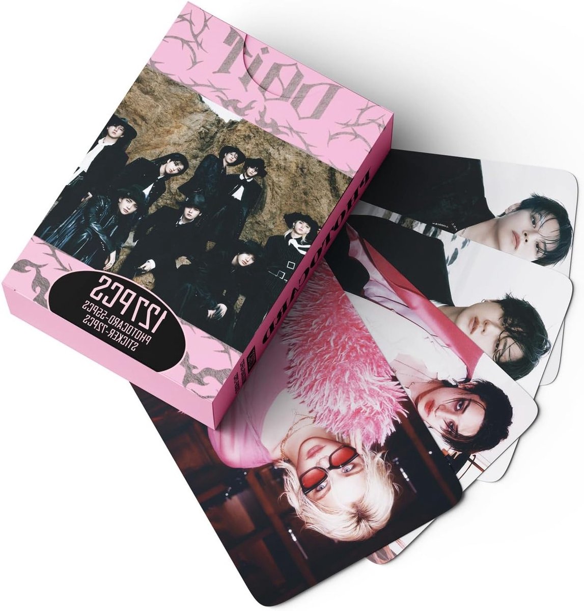 Stray Kids Photo Cards en Stickers Set, Perfect Kpop Merch Cadeau voor STAY, 55 Lomo Cards en 72 Stickers