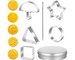 7 Pieces Biscuit Cutters voor Dalgona Korean Cookies - Moulds - RVS Cookie Cutters - Feest Cookie Cutters - Squid Game