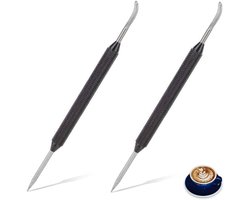 Dailygoods- Latte Art Pen - Roestvrij Staal 304 - Antislip Handgreep - Spiraalnaald Design - Koffie Decoratie - Eenvoudig te Reinigen - Koffietreknaald