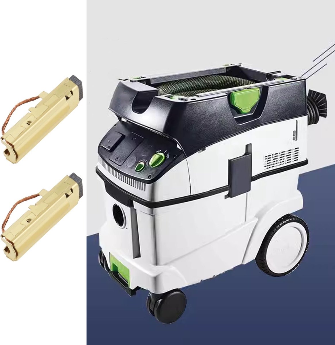 Dailygoods- Koolborstelhouder 8.5x12.5x40mm - 2 Paar - Compatibel met Festool - Hoge sterkte - Lage vonkvorming - Carbon/Metaal - Stofzuigerborstel