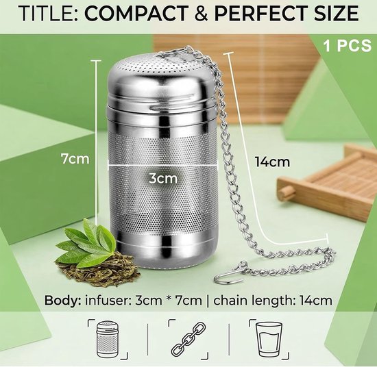 4 stuks - thee theezeef - thee theezef - RVS theefilter - kruidenei - kruidenfilter - roestvrijstalen theefilter -multifunctioneel - voor het zetten van thee, het bereiden van soepmixen, het maken van pekelmandjes —7*3 cm — afbeelding 5