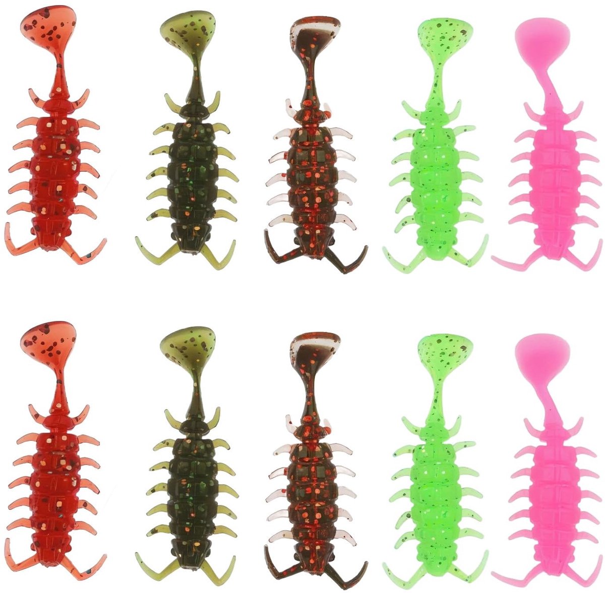 Dailygoods- Visaas 50Pcs Insectvorm - Zacht Plastic - 3,5Cm Worm Aas - Geschikt Voor Zoetwater/Zoutwater - Aantrekkelijk Ontwerp - Flexibel Materiaal - Kunstaas