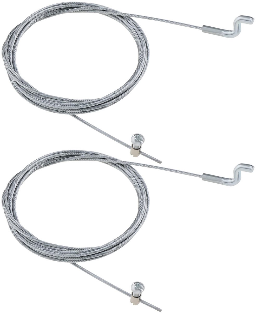 Dailygoods- Gaskabel 2000 mm - Flexibele Kabel - Z-haak Motorremkabel - Staal - Diameter 1,5 mm - Duurzaam en Sterk