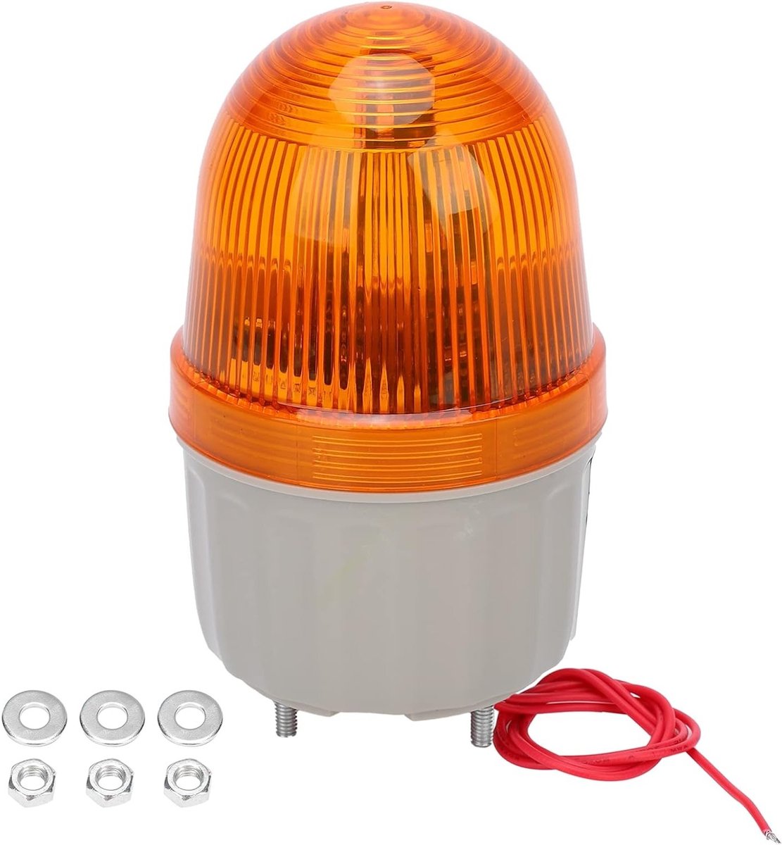Waarschuwingslamp LED Stroboscoop 5W - Geel - Geluid en lichtalarm - Geschikt voor kantoor - ShopVlot