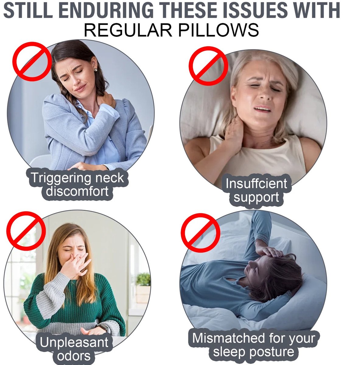 Dailygoods Vlinder Memory Foam Nekkussen voor zij- en rugslapers Ergonomische cervicale ondersteuning, pijnverlichting O
