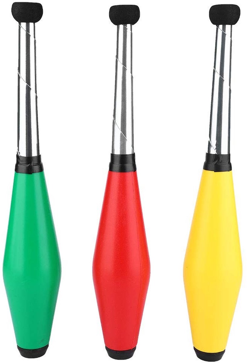 Dailygoods- Jongleerclubs Set van 3 - Stevig - Trainingsspeelgoed - Circusrekwisieten - Buiten - Duurzaam Materiaal PE/EVA - Jongleerstokken