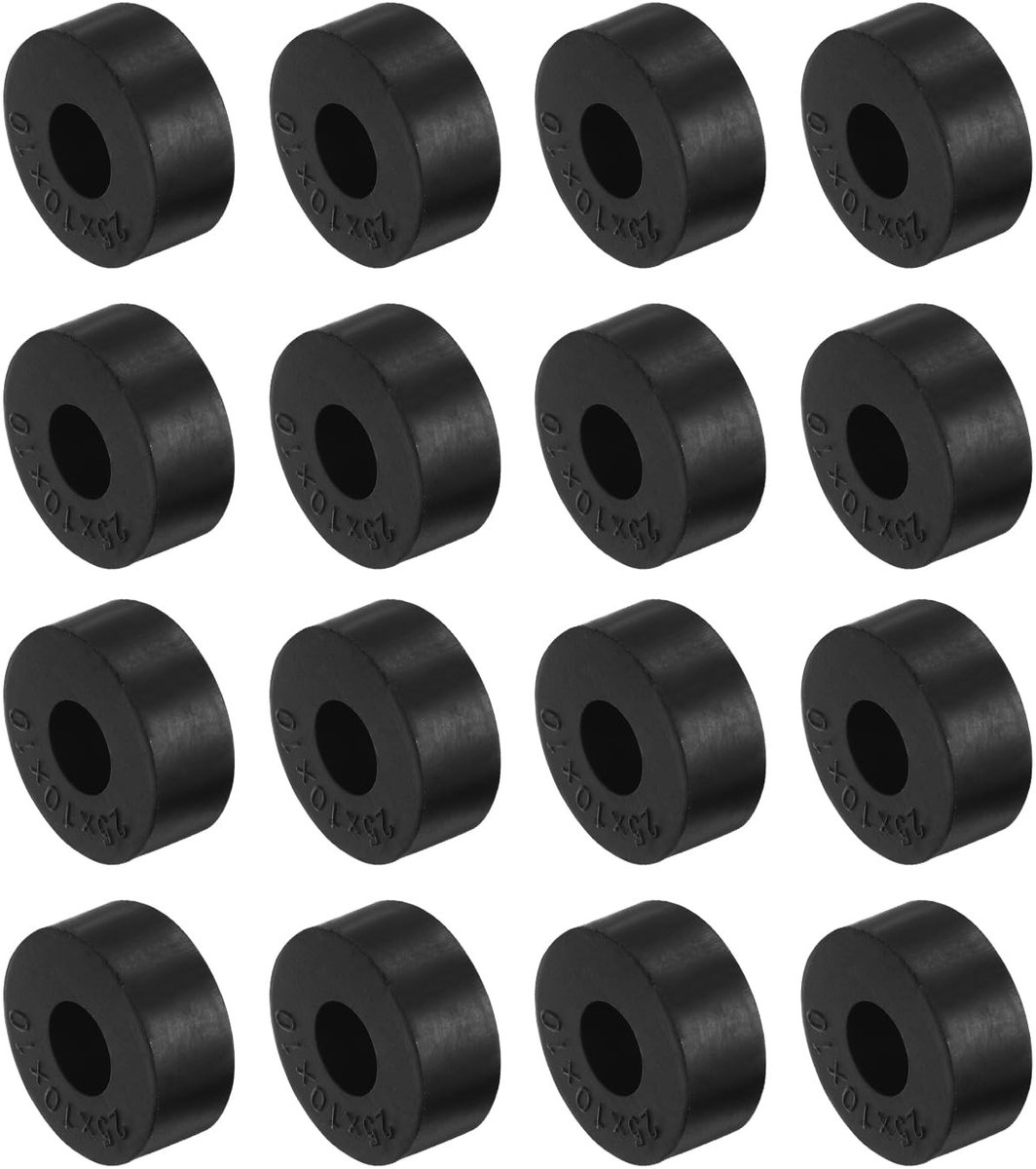 Dailygoods- Spacers 16 Stuks - Rubber - Antivibratie-isolatiepads - Geluidsreductie - Schokabsorptie - Duurzaam - 10 x 10 x 25 mm - Dempers