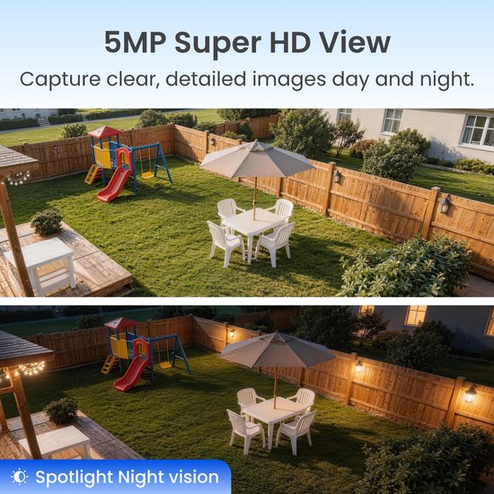 Reolink 5MP Draadloos Beveiligingscamerasysteem - AI-samenvatting - Slimme Detectie - IP67 Waterdicht - Hub 1 Lite + 2x Argus Serie B330 van Reolink — afbeelding 3