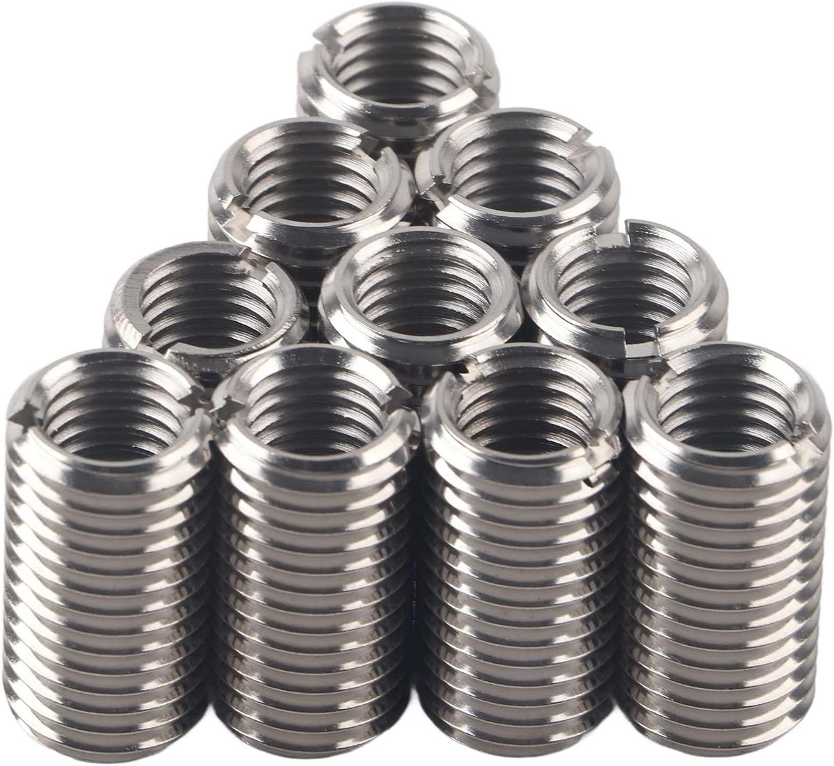 Reparatieschroefdraad Inzetstukken - Draadinzet M12 M16 - Draad Repareren - Roestvrij Staal - M12 x M16 - Zilver