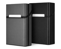 Sigaretten doosje voor 20 stuks - 2 PACK - accessoire voor elektrische Sigaretten maker - Houder - Box - RVS