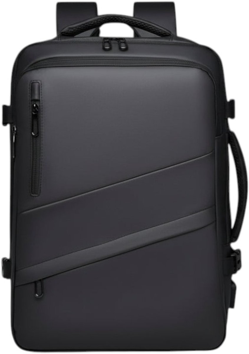 Uitbreidbare Travel Rugzak 50L - Laptopvak 15.6 - Waterafstotend - Zwart