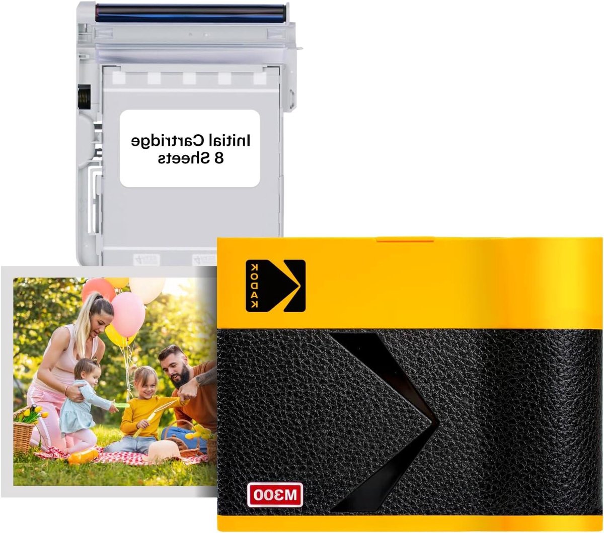 Mobiele Fotoprinter - Mini Printer Draagbaar - Direct Foto's Printen - 4PASS Technologie - 76 x 76 cm - Geel