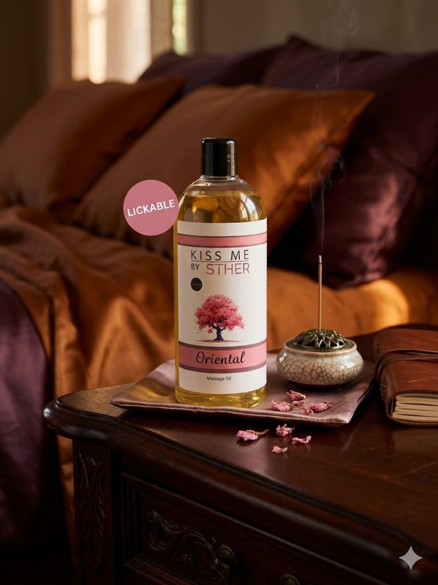 Sther Premium Massageolie - Oriental - Royale 500ml - Professionele Kwaliteit Glijmiddel op Oliebasis - Met Avocado-olie - Ultra Langdurig Glijvermogen thumbnail 6