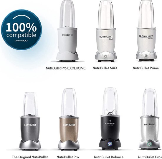 Blenderaccessoire Set (5-delig) - Geschikt voor Nutribullet 600W & 900W - 3x Vervangende Blenderbekers (16/24/32oz) - Inclusief Flip-Top Deksel & Vershouddeksel - BPA-Vrij van Merkloos — afbeelding 5