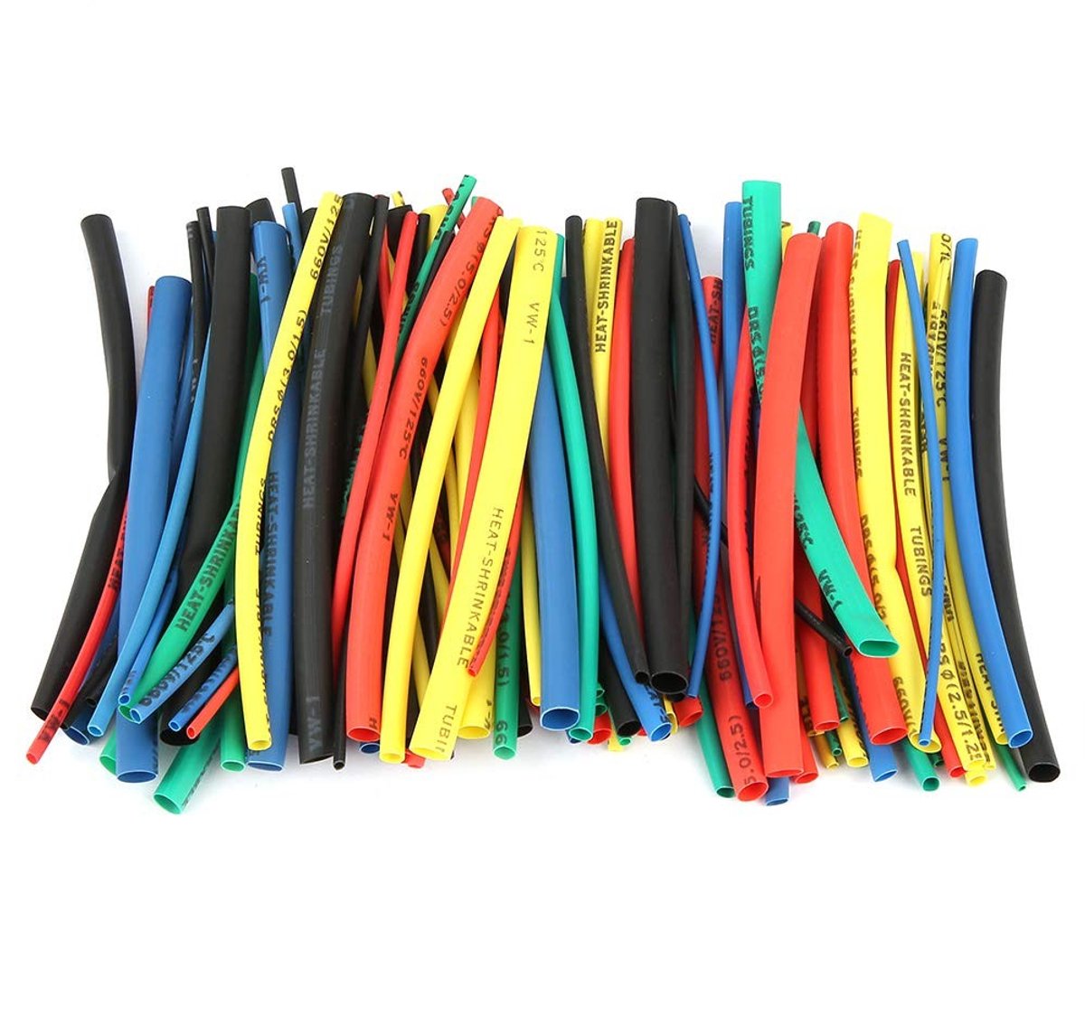 100 Stuks Warmte Shrink Tubes Set - Elektrische Isolatie & Bescherming - 5 Kleuren & 5 Maten