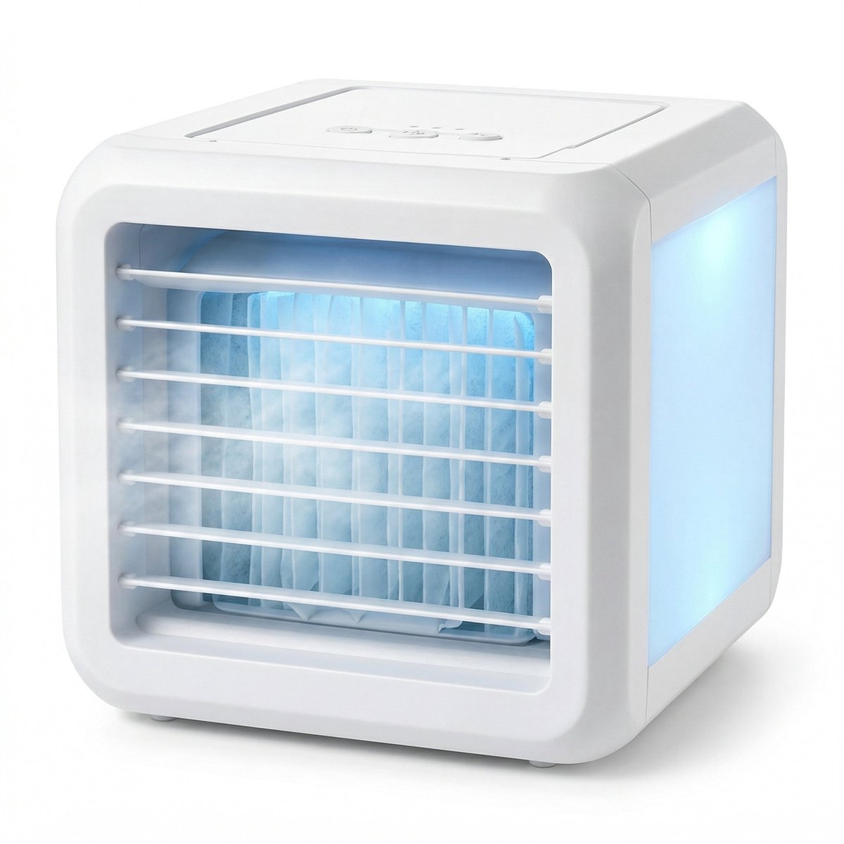 Cheqo® Mini Aircooler - Luchtkoeler - Ventilator - Mini Airco - Tafelventilator - Bureau Ventilator - Luchtbevochtiger - Mobiele Airco - Air Cooler - Koelsysteem - USB Ventilator - Koelapparaat voor Slaapkamer en Kantoor