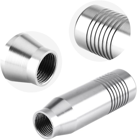 Versnellingspook Auto - Handzwengel Knop - Handmatige Transmissie - Universele Montage - 85mm Hoog - Zilver — afbeelding 4