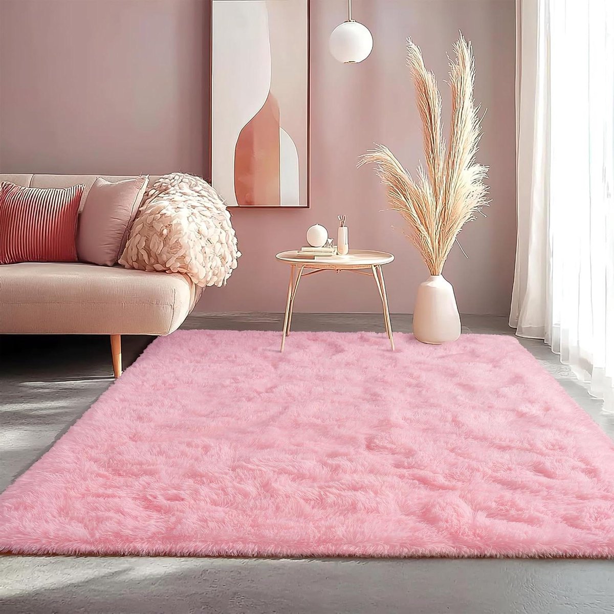 Hoogpolig Vloerkleed - Zacht Pluizig Kleed - Woonkamer Slaapkamer - Antislip Onderkant - 1
