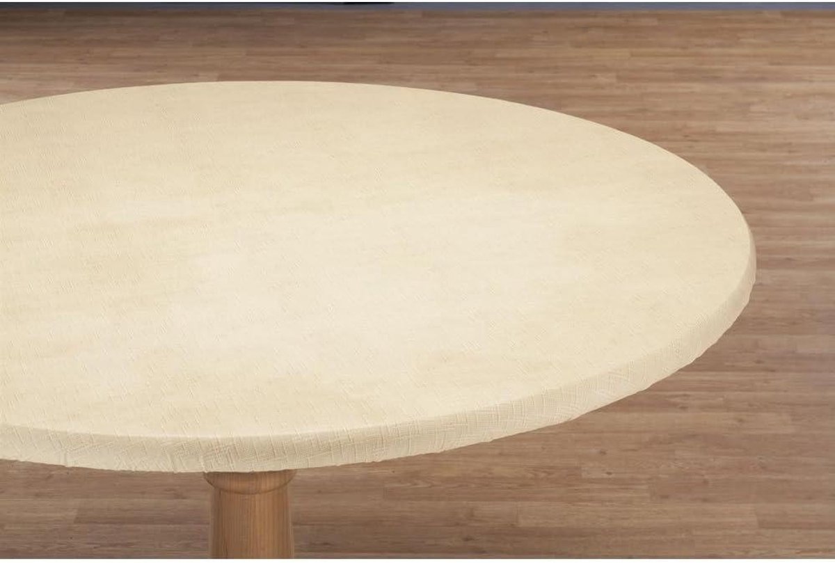 Tafelhoes Rond - Beschermhoes Tafel - Tafel Beschermen - Elastische Pasvorm - 45-56 Inch - Bruin