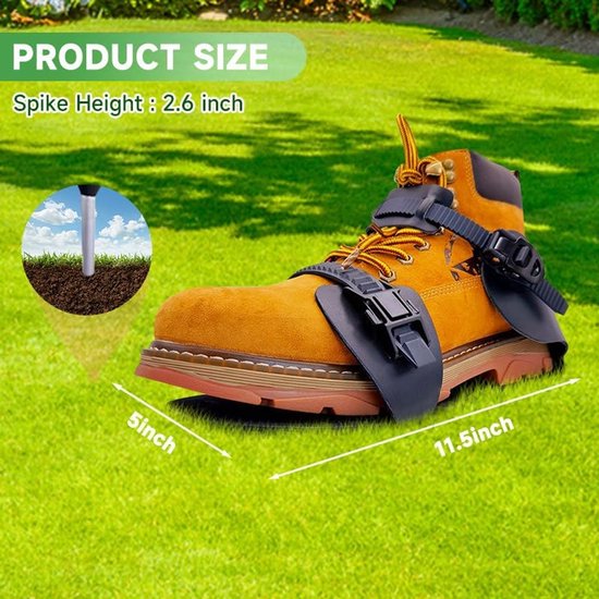 Flexible Lawn Aerator Shoes, Adjustable Laces with Spindle Buckle - Aeration Shoes for Lawn and Garden - Great Lawn & Garden Tools — afbeelding 2