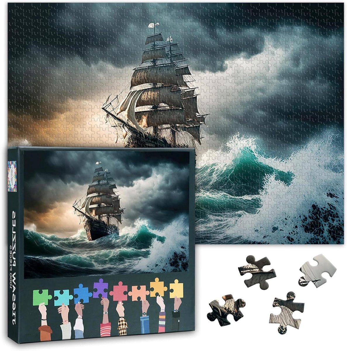 Volwassen Puzzel - Legpuzzel 1000 - Ontspanning Thuis - Met Achterkant Letters - 50 x 70 cm