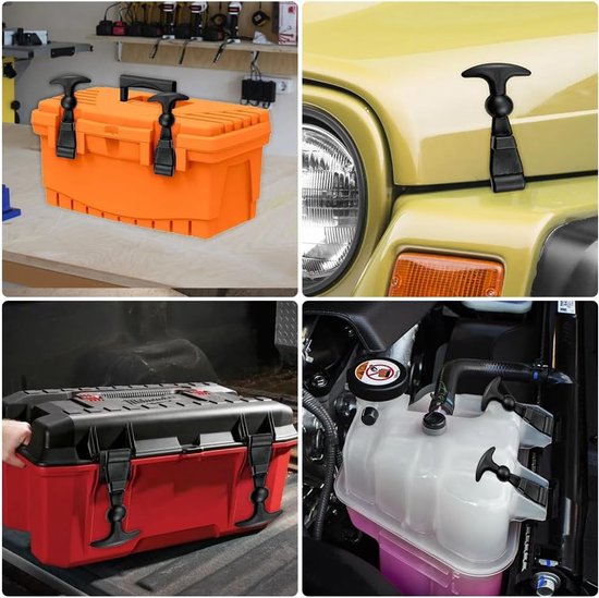 Elastische Kaphouders - Kapsluiting Spansluiting - Motorkap Bevestiging - Rubberen Houder - 4 Stuks — afbeelding 5